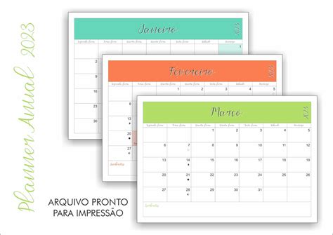 Planner Mensal Elo Produtos Especiais