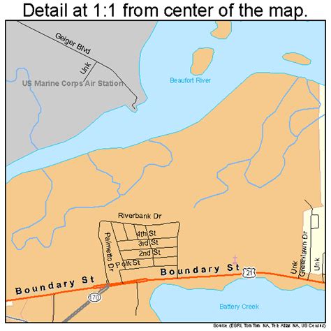 Beaufort South Carolina Street Map 4504690