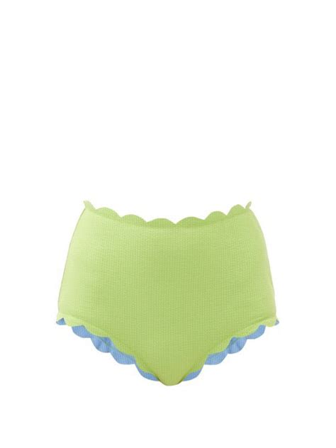 Buy Marysia Santa Monica Scalloped Edged Bikini Briefs Light Green At