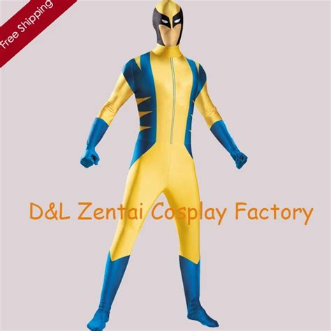 Free Shipping DHL Sexy Adult Superhero Classical X Men Costume