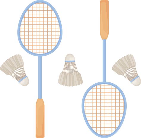 Badminton Rackets A Set Featuring Badminton Rackets And Shuttlecocks