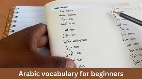 Arabic Vocabulary For Beginners Arabic For Beginners Self Teach