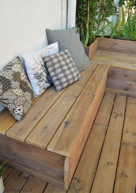 Résultat de recherche d images pour banc jardin diy Banquette