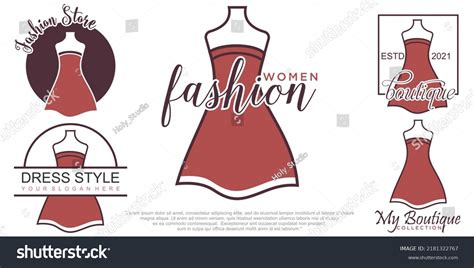 Fashion Logo Design Dress Fashion Logo Stock Vector (Royalty Free ...