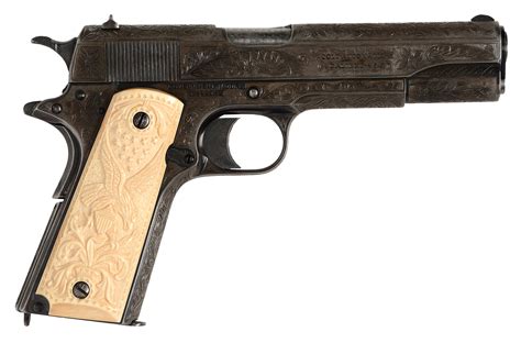 C Custom Engraved Colt Model 1911 Semi Automatic Pistol 1920 Auctions And Price Archive