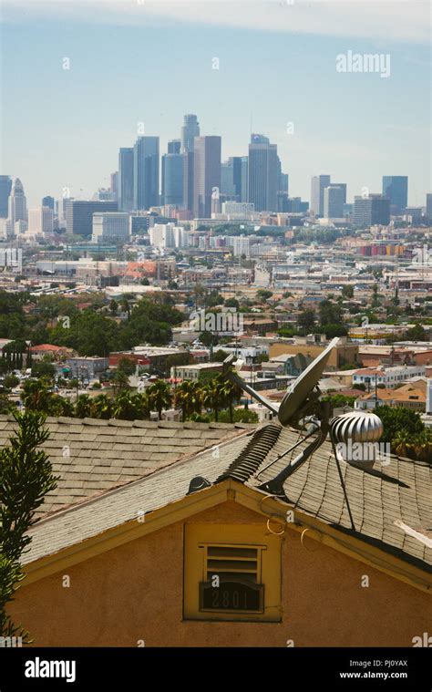 Aerial View Of Downtown Los Angeles Stock Photo Alamy