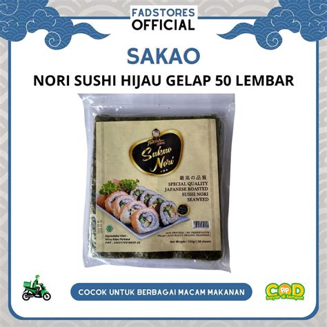 Jual Sakao Yaki Sushi Nori 50 Lembar Sakao Rumput Laut 1 Pack 50s