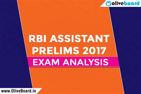 Rbi Assistant Prelims 2017 Section Wise Exam Analysis Oliveboard