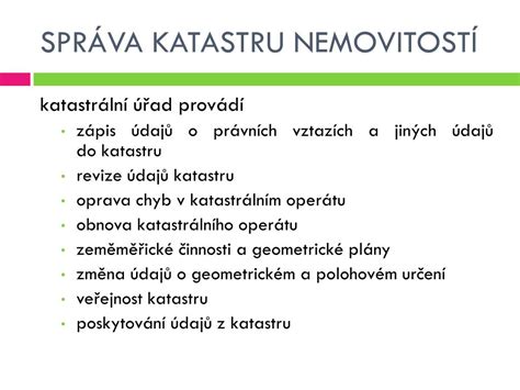 Ppt Spr Va Katastru Nemovitost Listy Vlastnictv Powerpoint