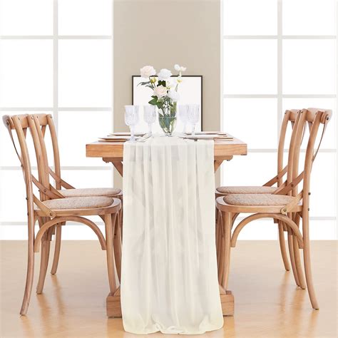 WARM HOME DESIGNS 35 X 120 Inch Nude Taupe Table Runner For Wedding