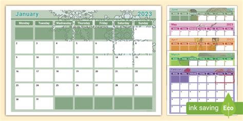 2023 Calendar Excel Template