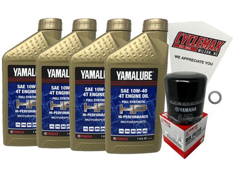 Cyclemax Full Synthetic 10W 40 Oil Change Kit Fits 2001 2007 Yamaha