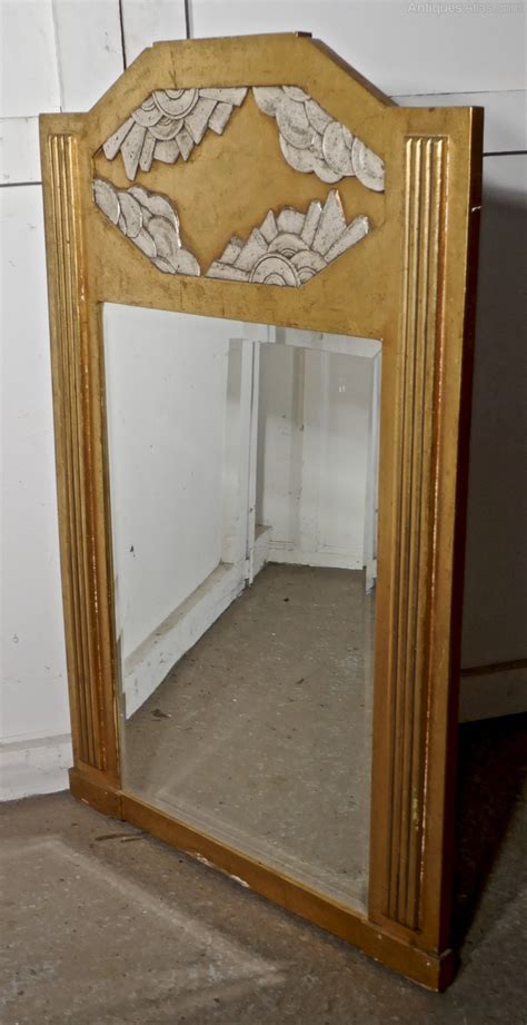 Antiques Atlas Large French Odeon Style Art Deco Gilt Wall Mirror