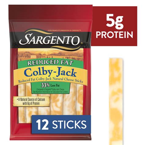 Sargento Reduced Fat Colby Jack Natural Cheese Snack Sticks Count