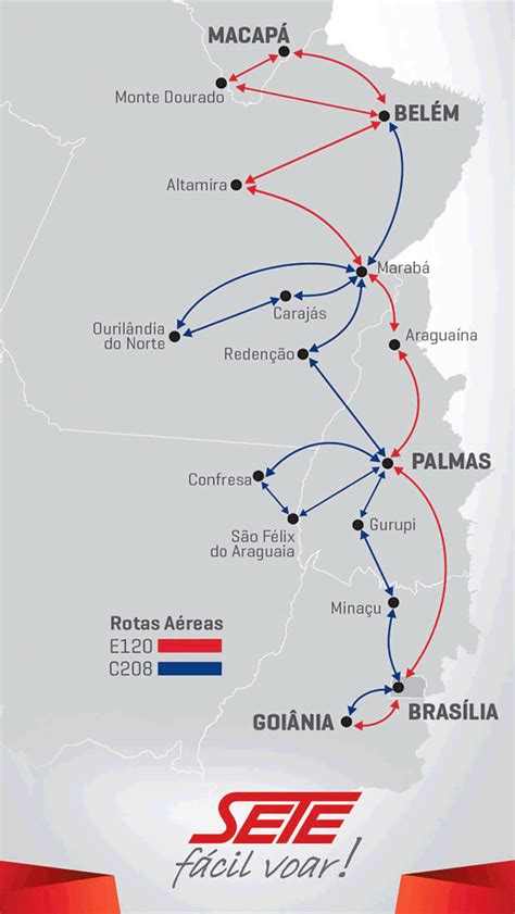 SETE Linhas Aereas Route Map