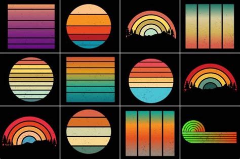 Retro Grunge Sunset Background Graphic By T Shirt Design Bundle