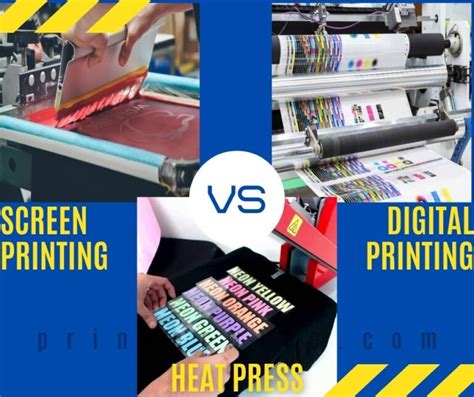 Screen Printing Vs Digital Printing Vs Heat Press Compared