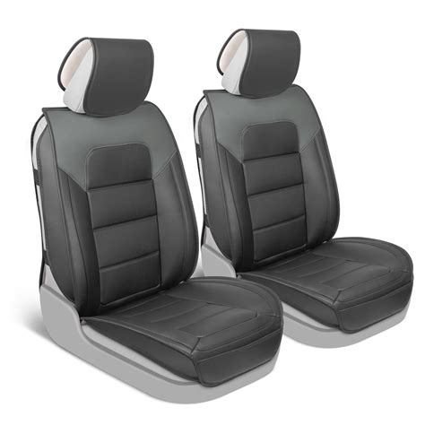 MotorBox Car Seat Covers – Classic Edition Faux Leather Black & Dark ...