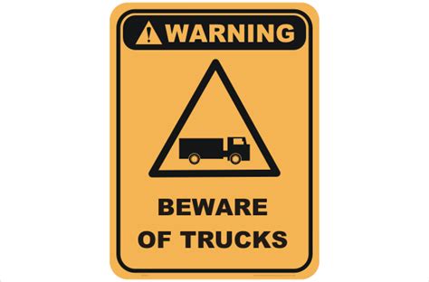 Truck Hazard Signs