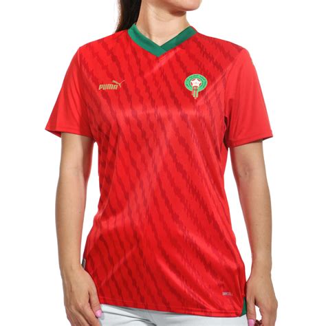 Camiseta Puma Marruecos Mujer Roja Verde Futbolmania