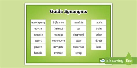 Guide Synonyms Word Mat Hecho Por Educadores Twinkl