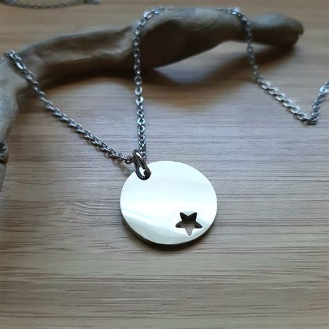 Collier M Daille Mm Ronde Toile Sur Cha Ne Graver Gravure