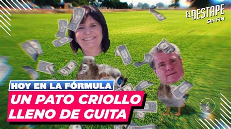 Patricia Bullrich UN PATO CRIOLLO LLENO DE GUITA La Fórmula con