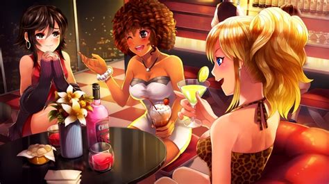 Yumi Aiko Jessie Maye Huniepop Lola Rembrite Anime Wallpaper