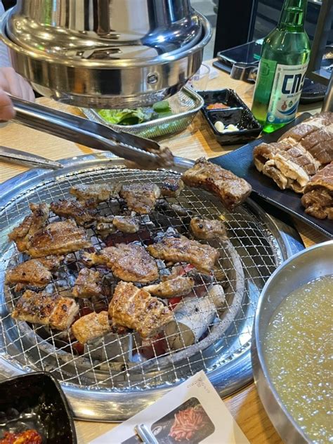 울산 남구 달동 삼산 화화돼지왕갈비 울산삼산점 울산고기맛집 삼산고깃집 울산갈비맛집 메뉴 가격 흑돼지왕갈비 물냉면