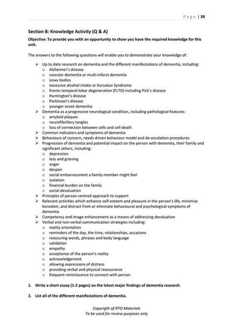 RTO Materials CHCAGE005 Case Study Assessor Workbook V1 1 Page 38 39