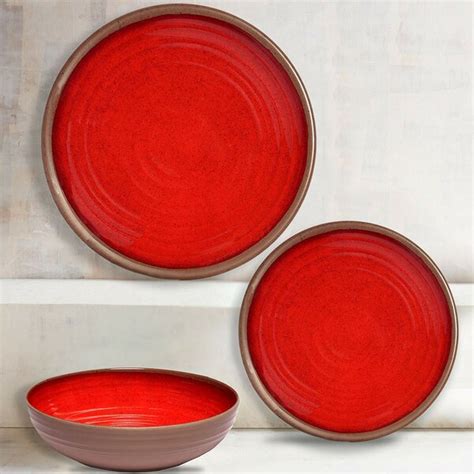 Melange Piece Melamine Dinnerware Set Clay Collection Shatter