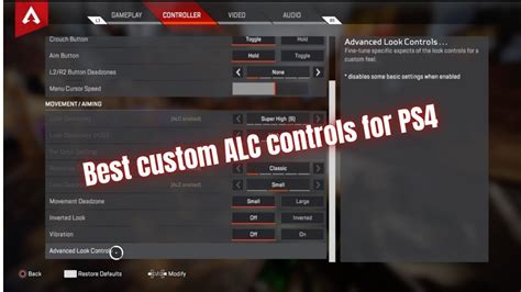 ALC Settings Movement Demonstration Apex Legends YouTube