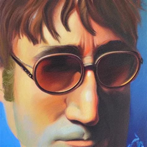 A Portrait Of John Lennon Oil Painting Majestic Stable Diffusion