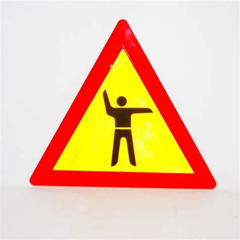 Traffic Sign Triangle 75cm Theme Prop Hire