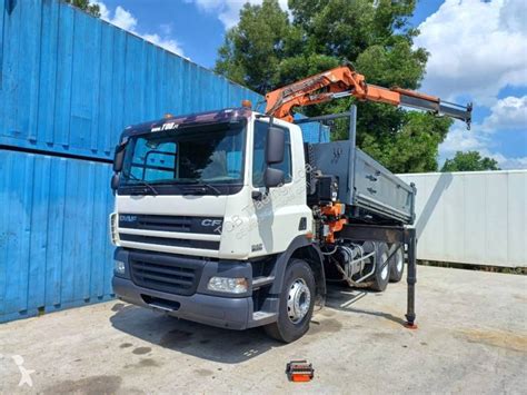 Camion DAF Bi Benne CF 410 6x4 Gazoil Euro 4 Grue Occasion N9682000