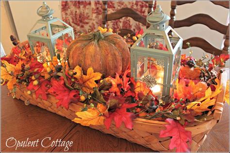 Opulent Cottage: Fall Harvest Basket Centerpiece