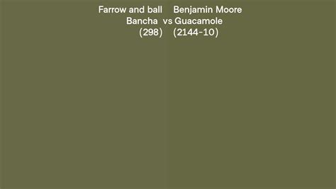 Farrow And Ball Bancha 298 Vs Benjamin Moore Guacamole 2144 10 Side