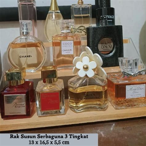 Jual Rak Akrilik 3 Tingkat Rak Cosmetic Organizer Rak Parfum Rak