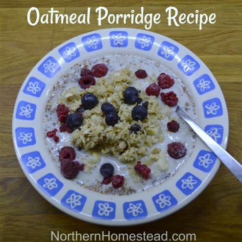 Oatmeal Porridge Recipe Northern Homestead