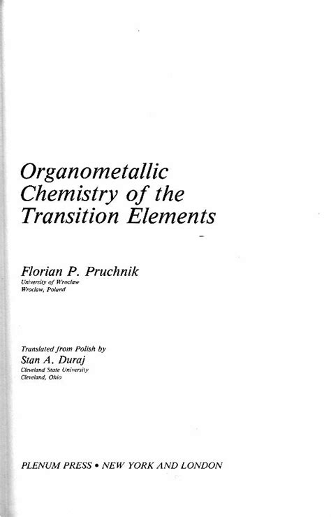 Pdf Organometallic Chemistry Of The Transition Elements Dokumen Tips