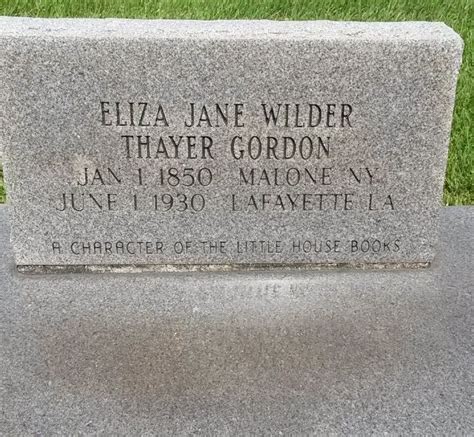 Eliza Jane Wilder Thayer Gordon Find A Grave Memorial