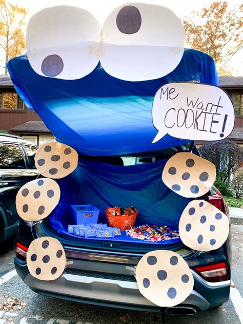 Cookie Monster Trunk Or Treat Diy Halloween Ideas Crafts Treats