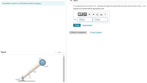 Solved The Pendulum Consists Of A Lb Sphere And Lb Chegg