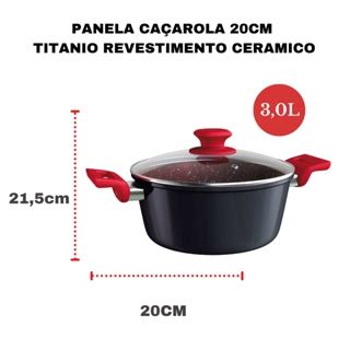 Panela Ca Arola Antiaderente Ceramica Cm Litros Avulsa Tampa