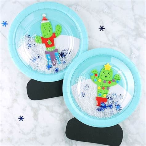 Paper Plate Snow Globe Craft I Heart Crafty Things