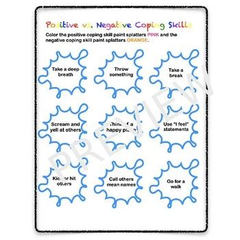 Positive Vs Negative Coping Skills Social Emotional Learning TPT