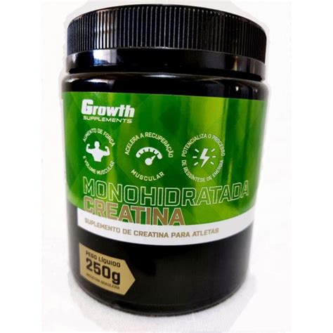 Creatina Monohidratada 250g Growth Supplements 100 Original Shopee Brasil