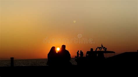 People Silhouette and the Sunset Stock Footage - Video of silhouette ...