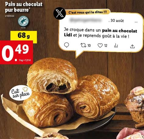 Promo Pain Au Chocolat Pur Beurre Chez Lidl