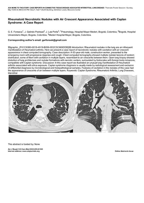 Pdf Rheumatoid Necrobiotic Nodules With Air Crescent Appearance